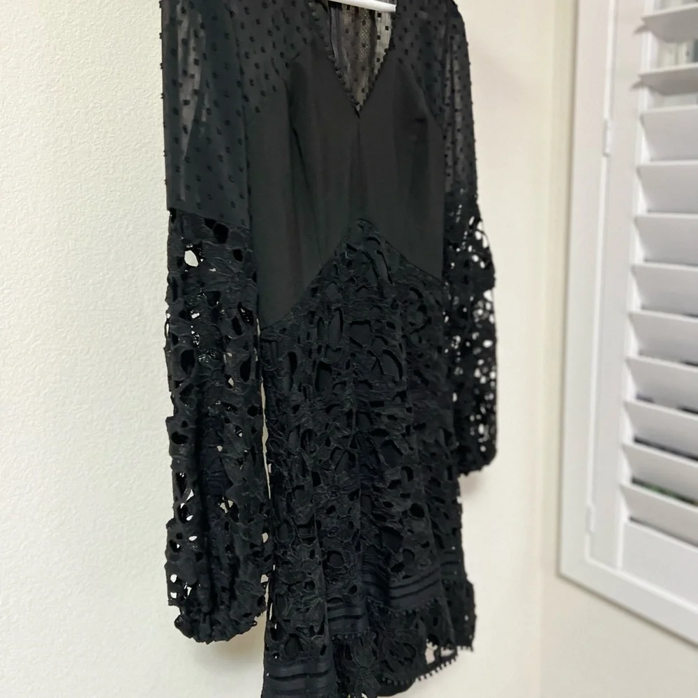 Ina black net dress